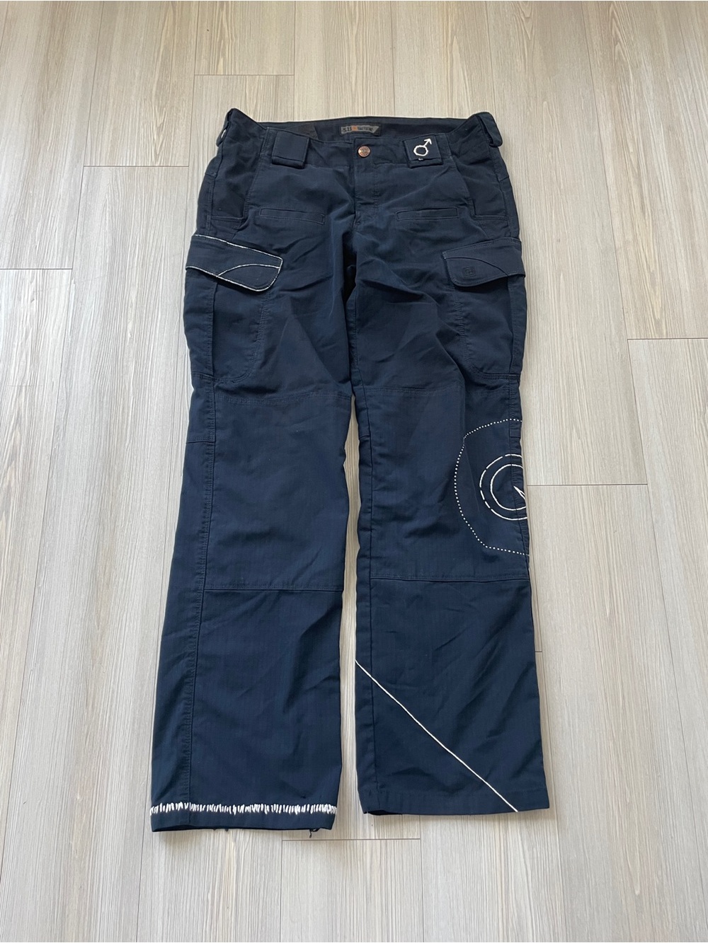 5.11 Tactical Upcycled Navy Cargo‎ Pants with Contrast Stitching